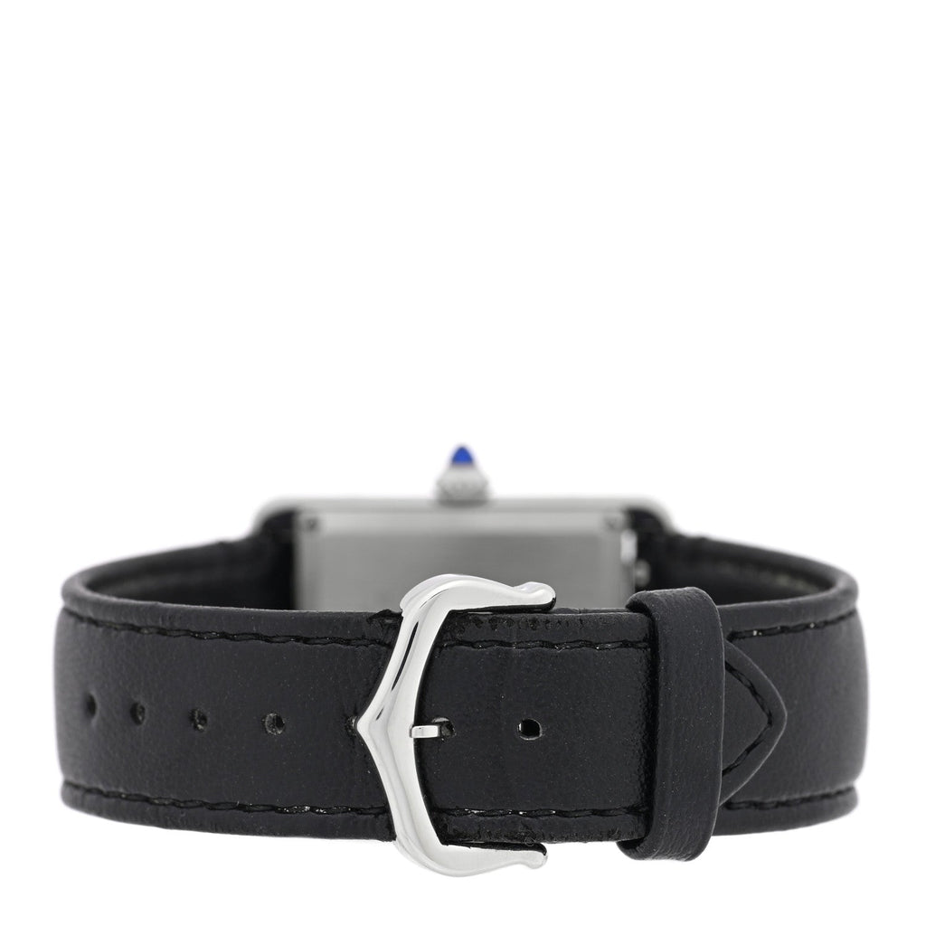 Stainless Steel Calfskin 25mm Must de Cartier SolarBeat Tank Quartz Watch