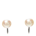 14K White Gold Akoya Pearl 8mm Screw Back Earrings