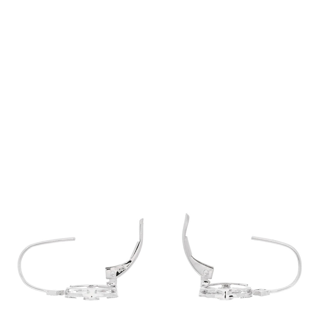14K White Gold Diamond .30ctw Art Deco Drop Earrings