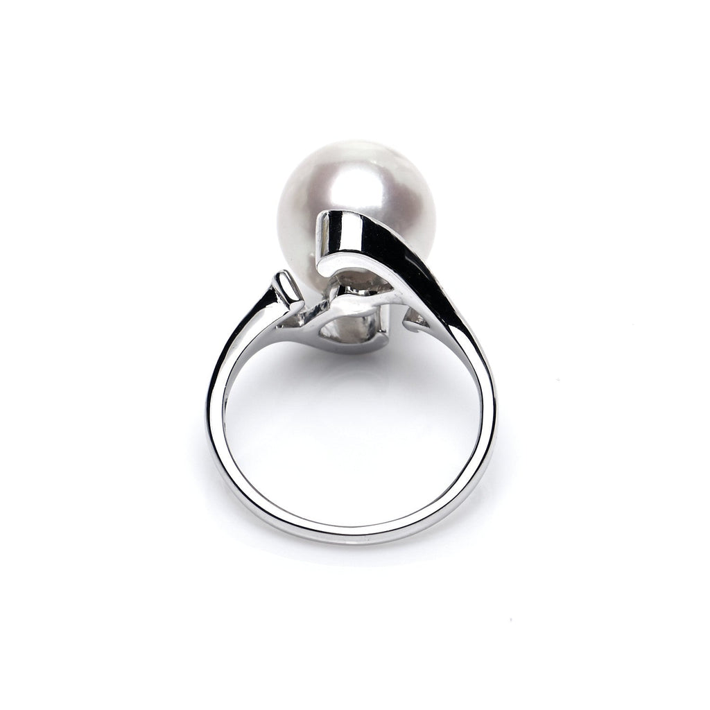 14K White Gold Akoya Pearl 9.5mm Ring 48 4.5