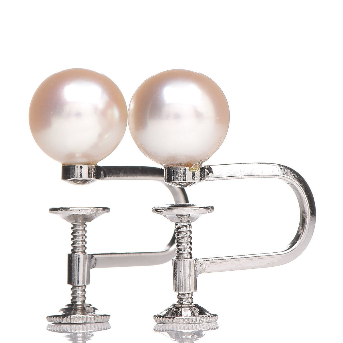 14K White Gold 7.5-8mm Akoya Pearl Earrings