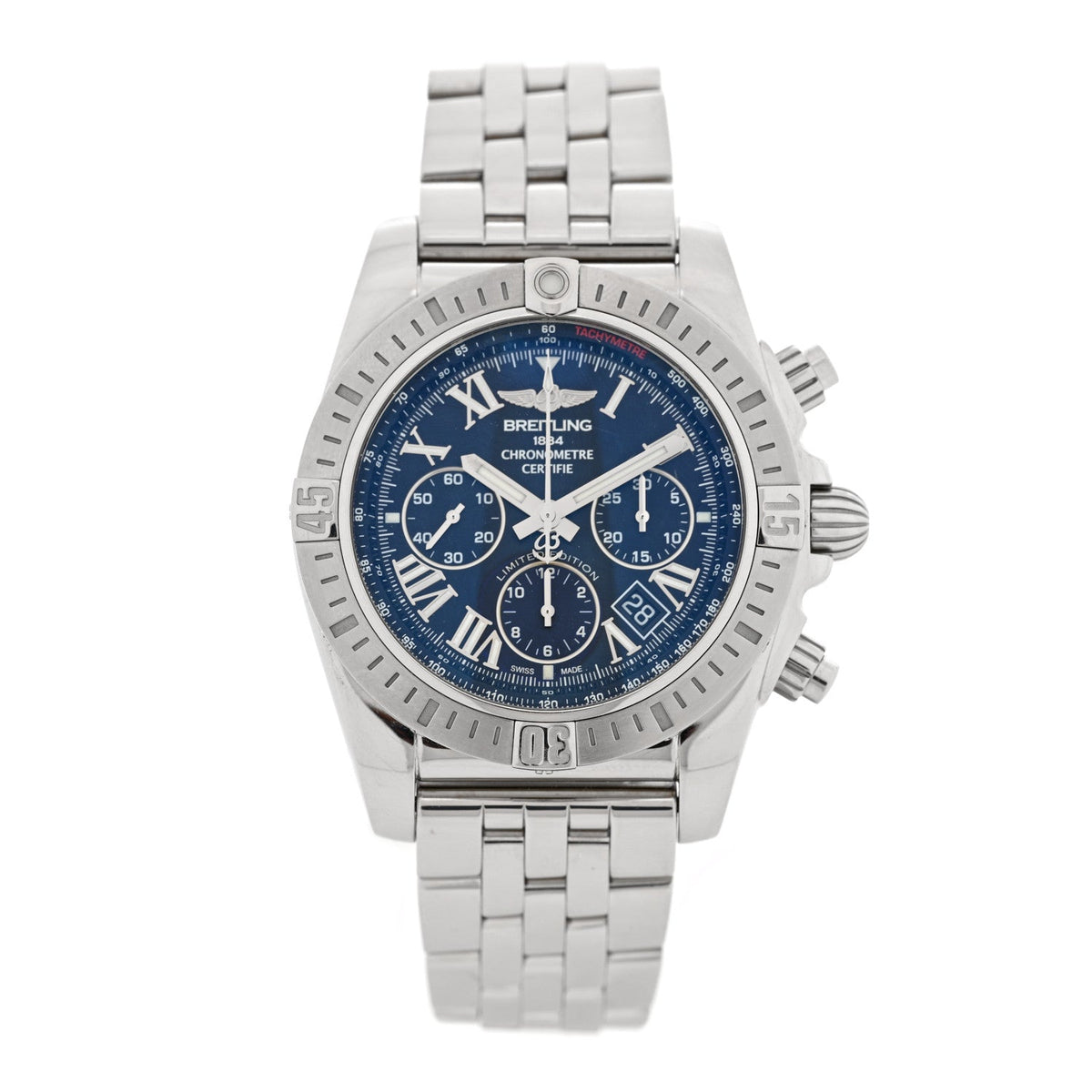 Stainless Steel 44mm Chronomat Airborne Automatic Watch Black AB0115