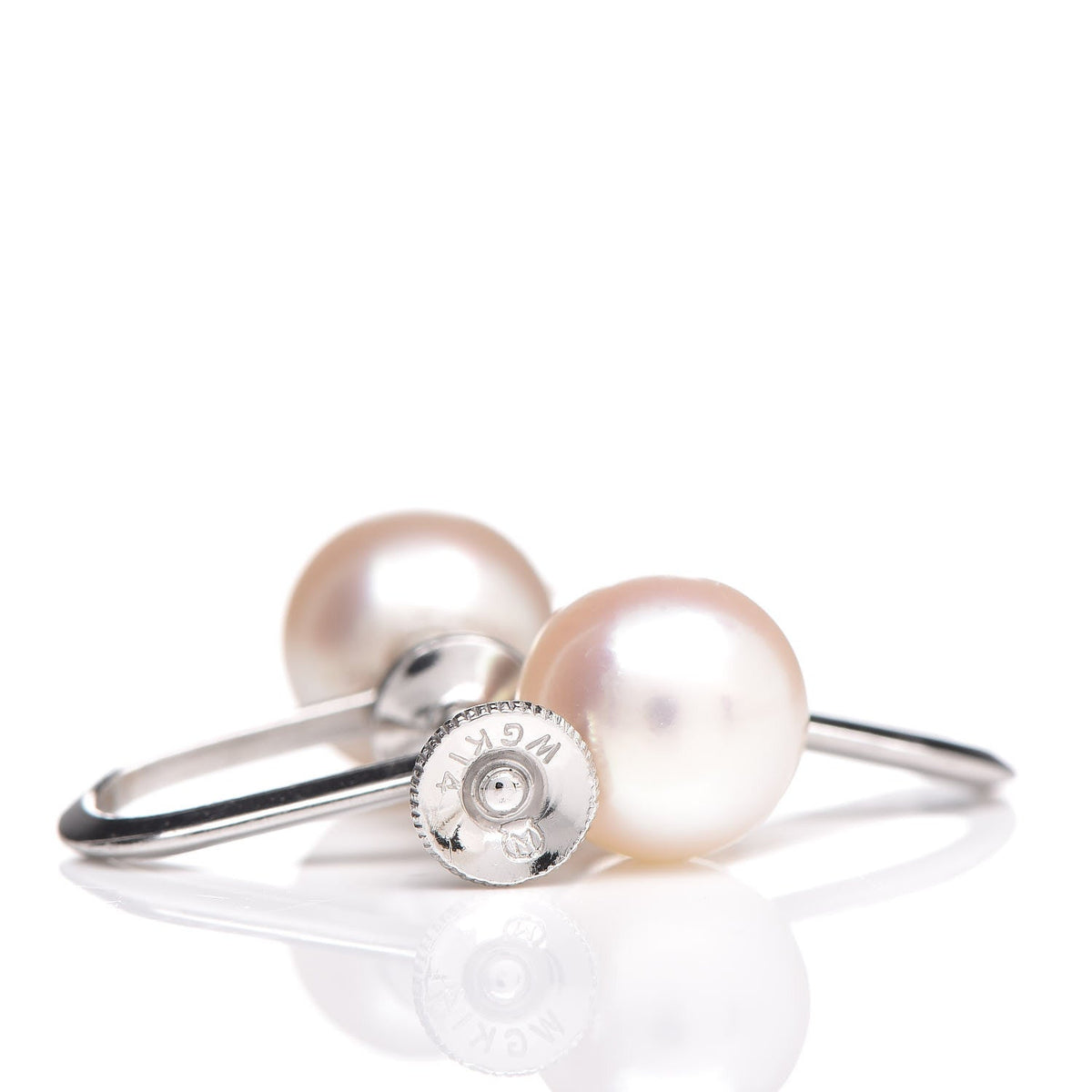 14K White Gold 7.5-8mm Akoya Pearl Earrings