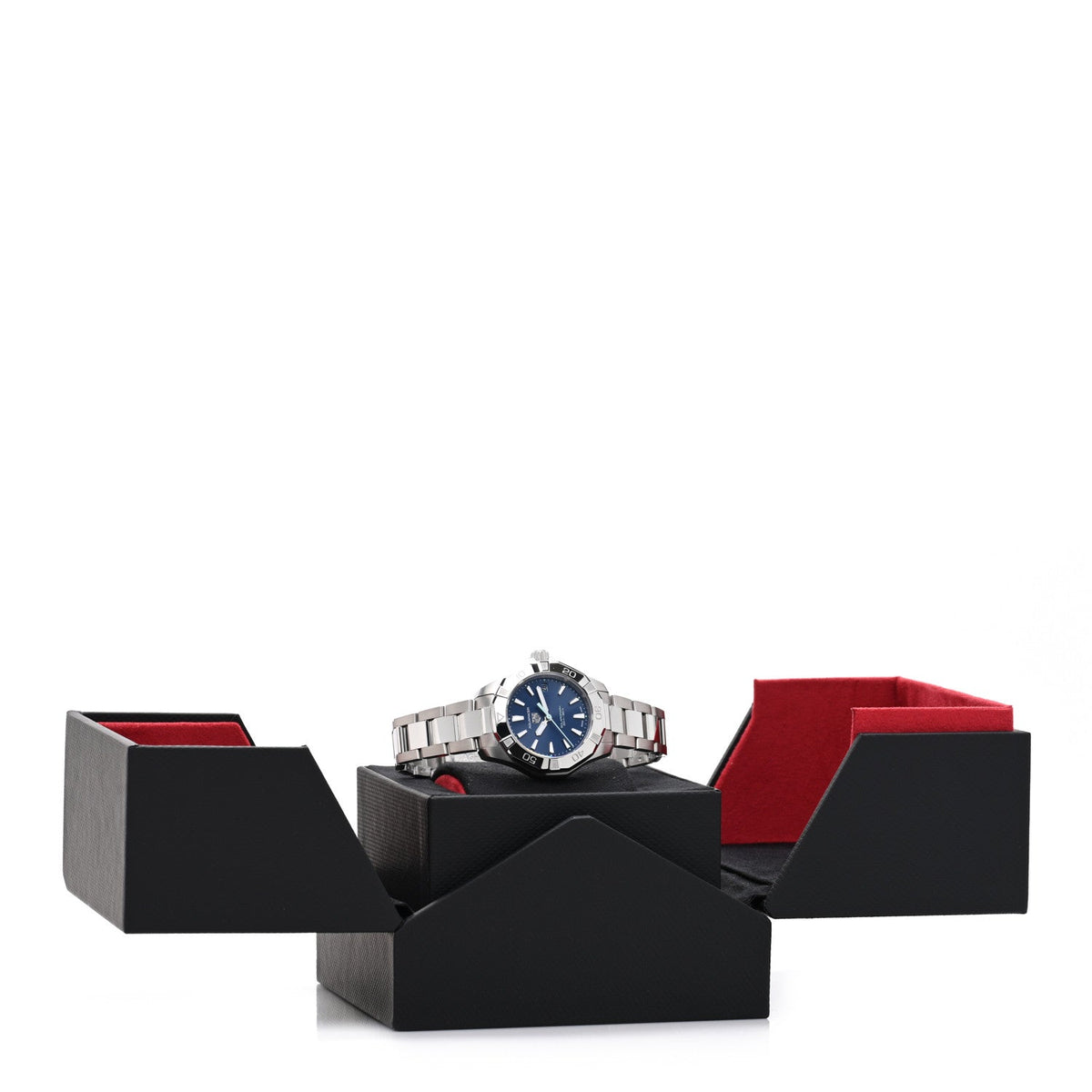 Stainless Steel 34mm Aquaracer Lady Professional 200 Solargraph Quartz Watch Blue WBP1311