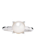 14K White Gold Akoya Pearl 7.5mm Ring 53 6.5