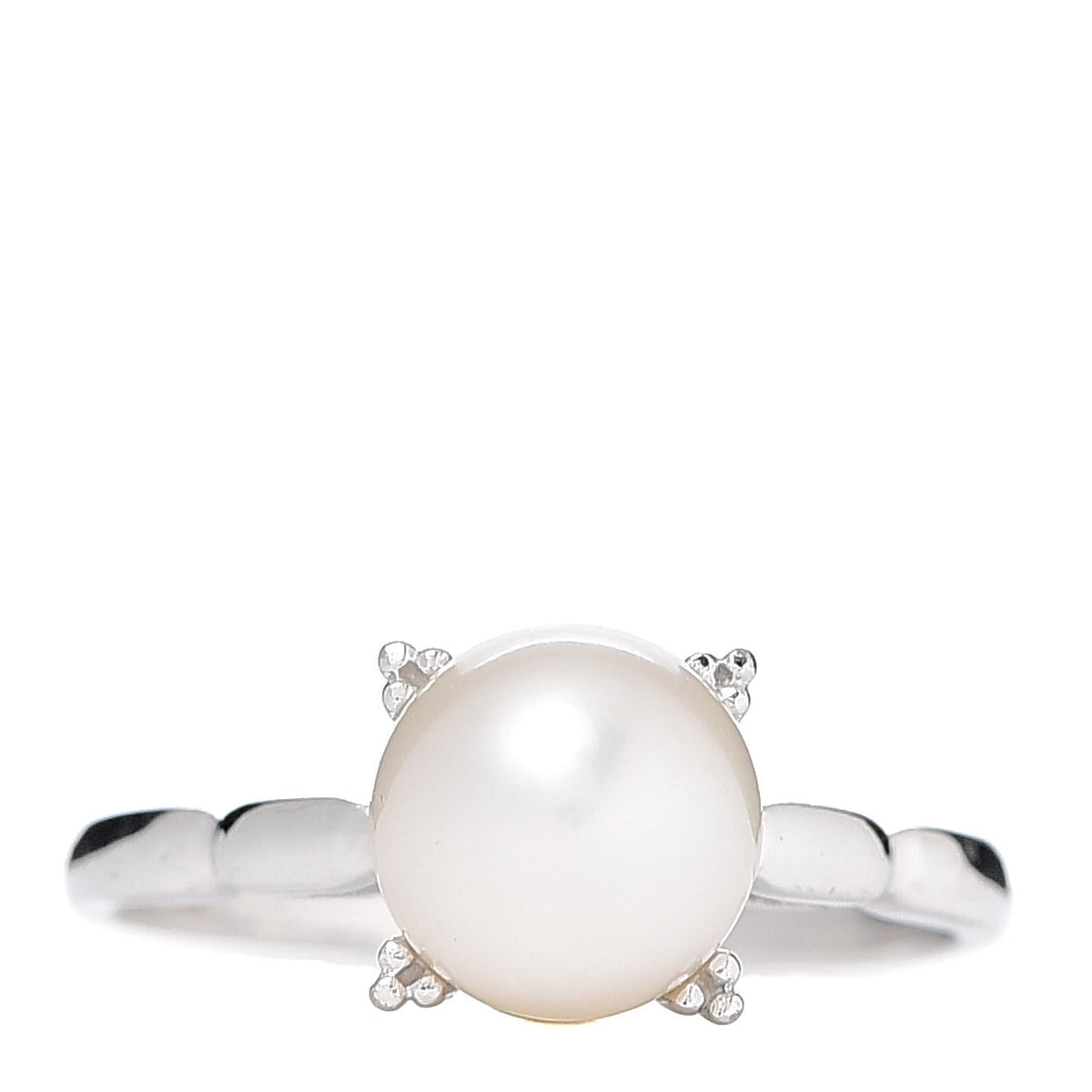 14K White Gold Akoya Pearl 7.5mm Ring 53 6.5