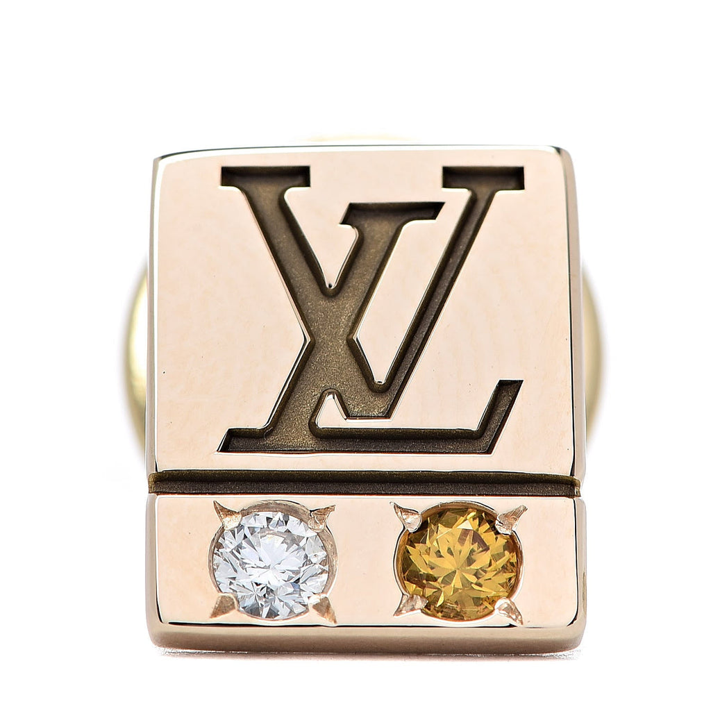 10K Yellow Gold Diamond Yellow Sapphire Employee Pin