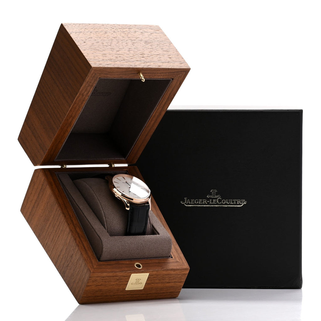 18K Rose Gold Alligator 39mm Master Ultra Thin Moon Automatic Watch Q1362511
