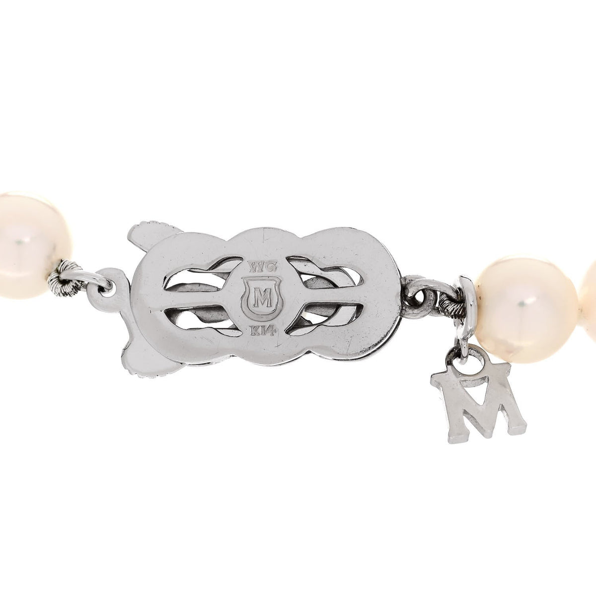 14K White Gold Akoya Cultured Pearl 6.5-7mm Strand Bracelet