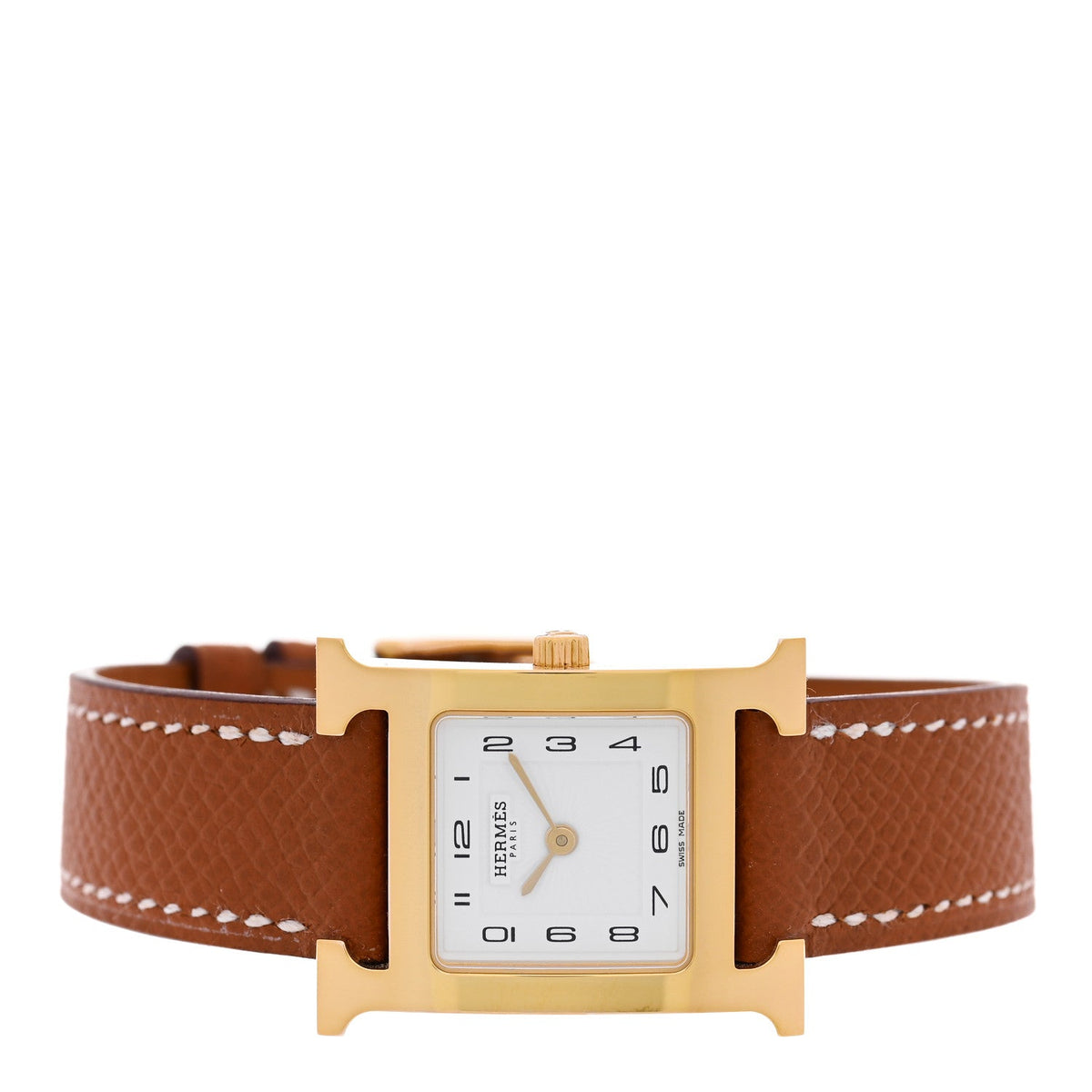 Stainless Steel Epsom 21mm Heure H Hour Quartz Watch Gold