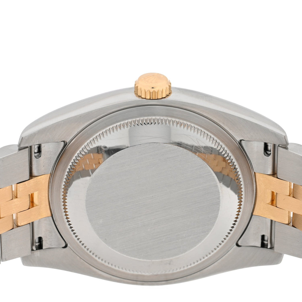 Stainless Steel 18K Yellow Gold Diamond 36mm Oyster Perpetual Datejust Watch Champagne 116233