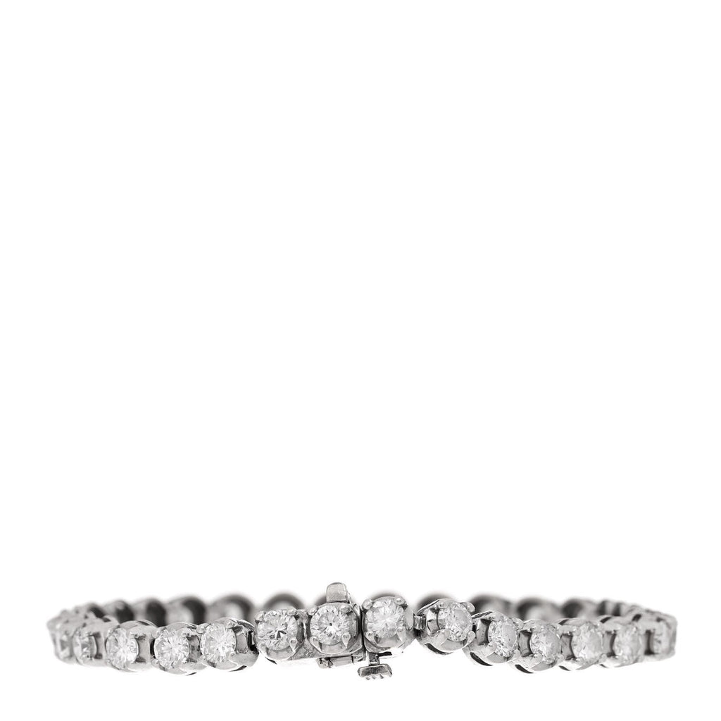 14K White Gold Diamond 6.40ctw Tennis Bracelet