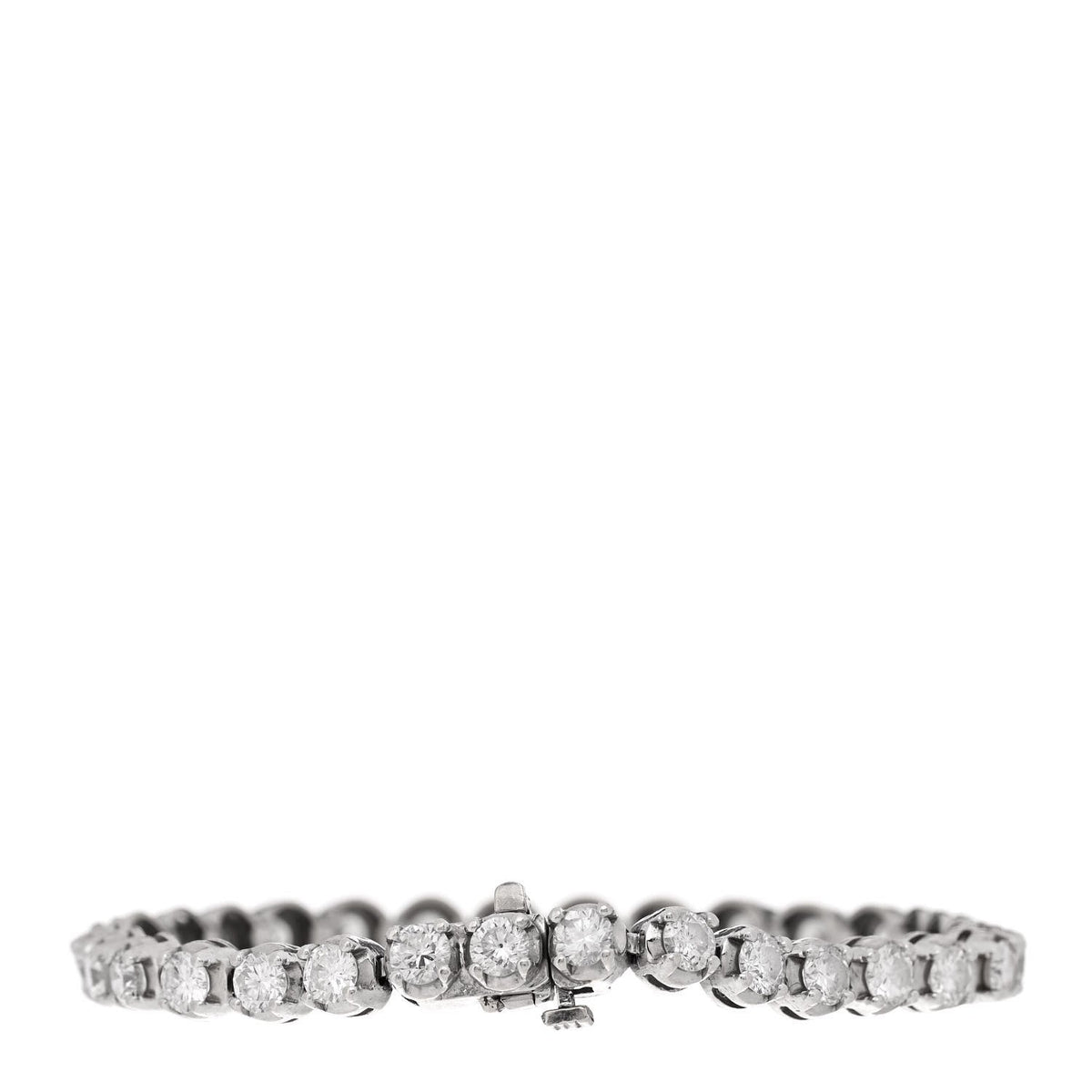 14K White Gold Diamond 6.40ctw Tennis Bracelet