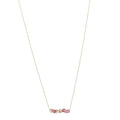 14K Rose Gold Diamond Morganite Pink Topaz Amalfi Blend Pink Ombre Pendant Necklace