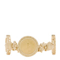 14K 22K Yellow Gold Coin Station Bracelet