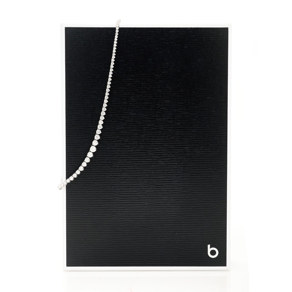 14K White Gold Diamond 13.20ctw Riviera Necklace
