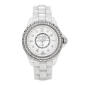 Stainless Steel Ceramic Diamond Bezel 33mm J12 Quartz Watch White