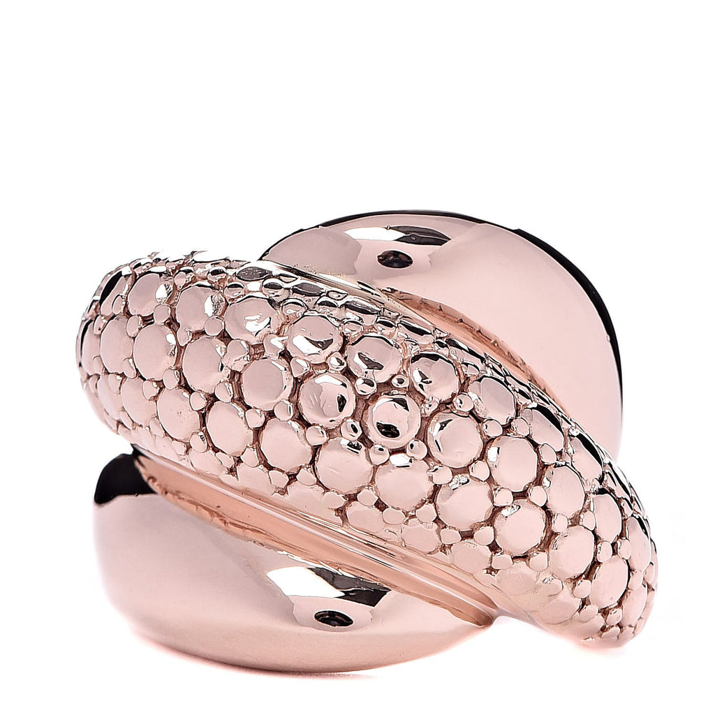 10K Pink Gold Brown Diamond Gomitolo Band Ring 49 5