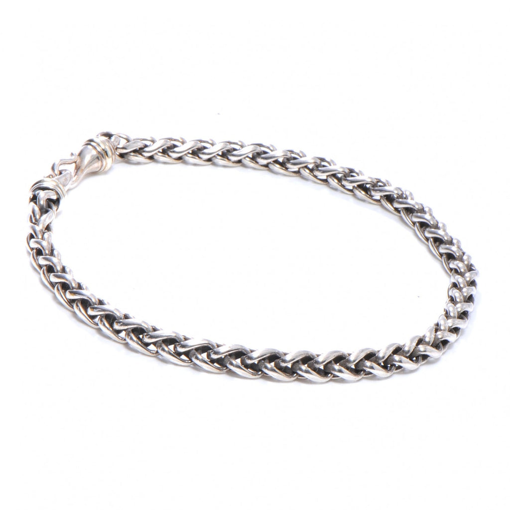 14K Gold Sterling Silver Wheat Chain Necklace