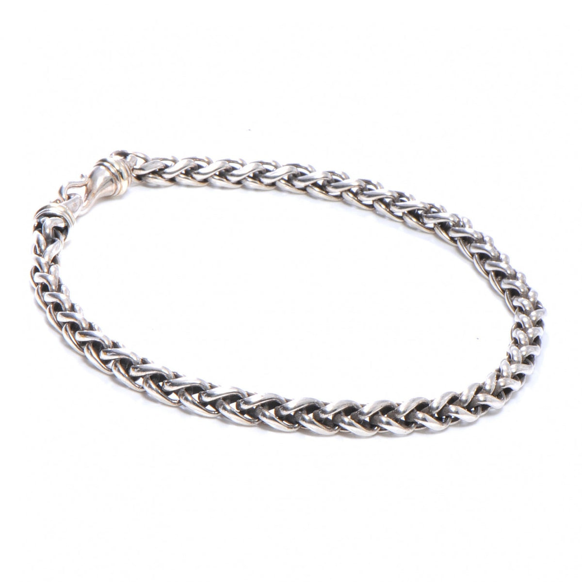 14K Gold Sterling Silver Wheat Chain Necklace