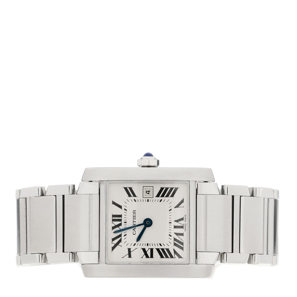 Stainless Steel 25mm Tank Francaise Quartz Watch