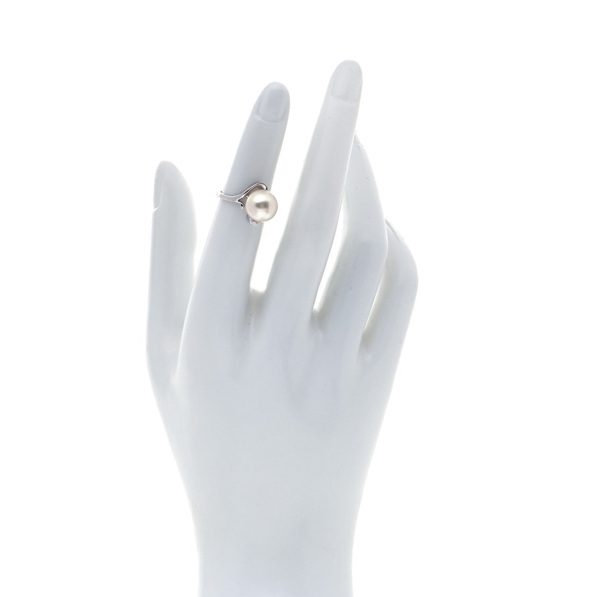 14K White Gold Akoya Pearl 9.5mm Ring 48 4.5