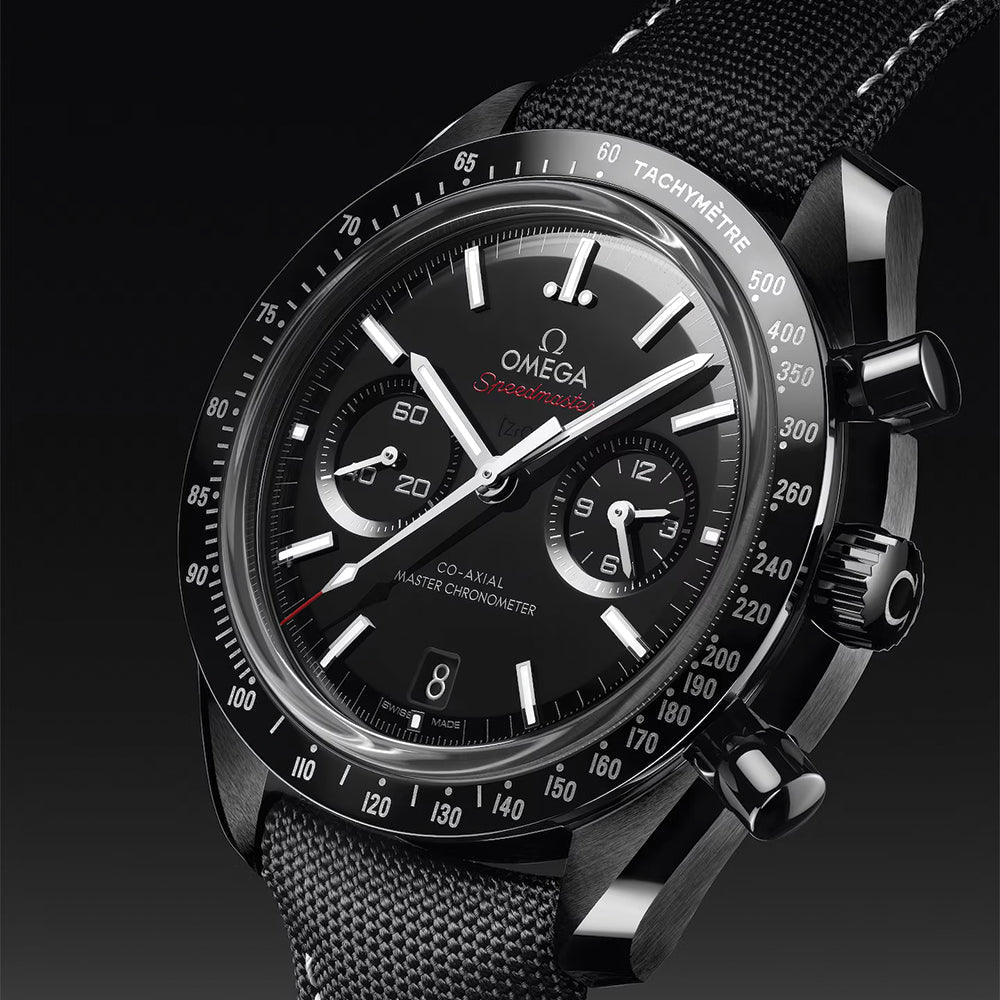 Speedmaster Dark Side of the Moon Black Ceramic 44.25mm - Black on Fabric Strap