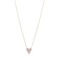 14K Rose Gold Diamond .18ctw Pave Heart Pendant Necklace