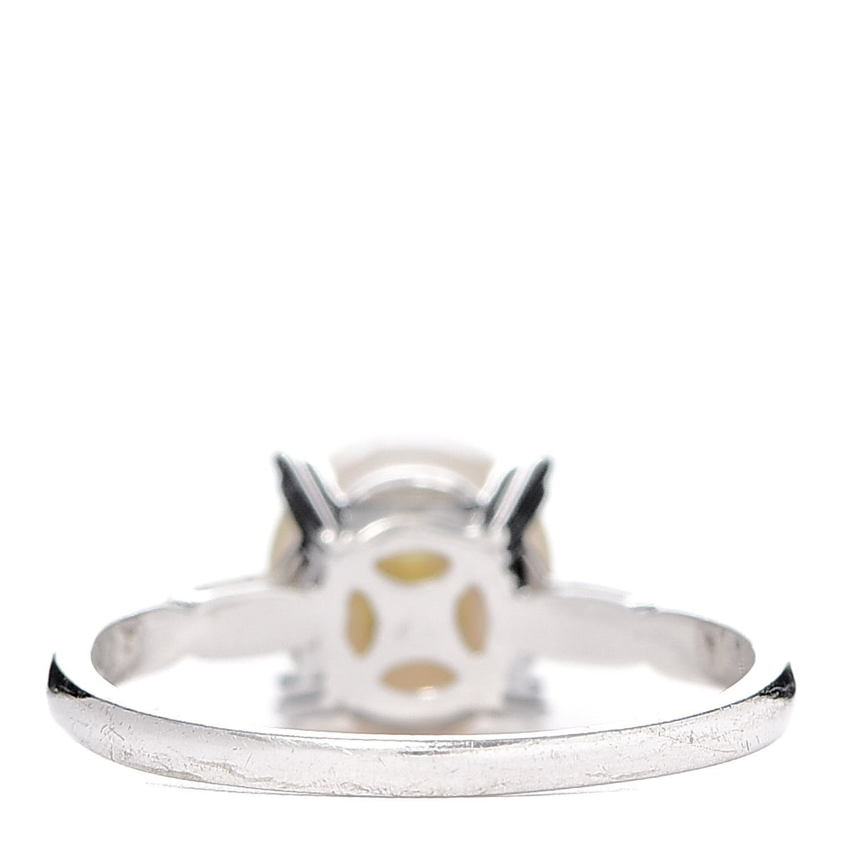 14K White Gold Akoya Pearl 7.5mm Ring 53 6.5