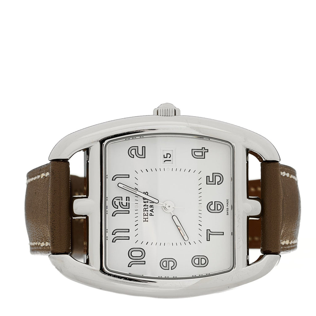 Stainless Steel Swift 33mm Cape Cod Tonneau Quartz Watch Etoupe