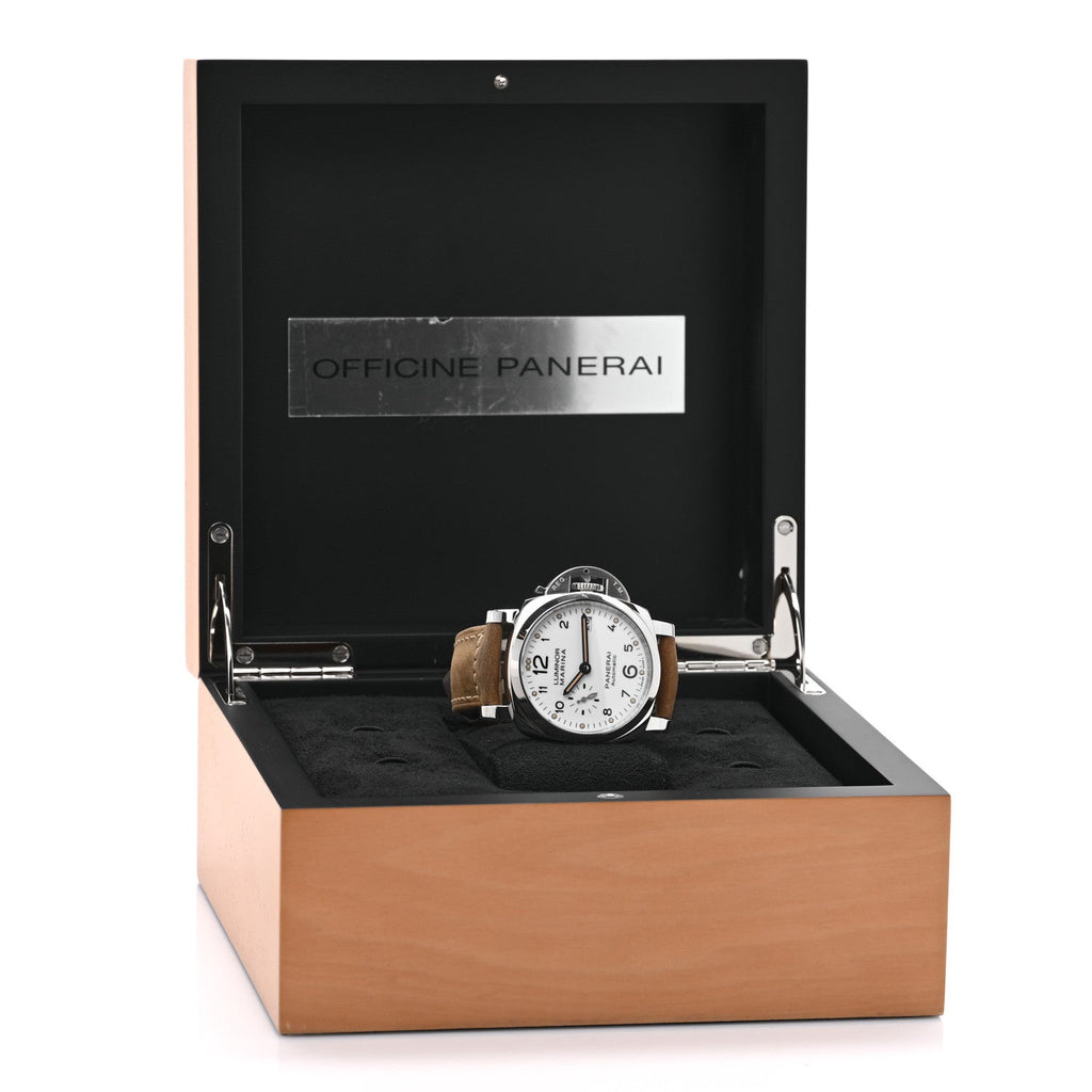 Stainless Steel Calfskin 42mm Luminor Marina 1950 3 Days Automatic Watch White PAM01523
