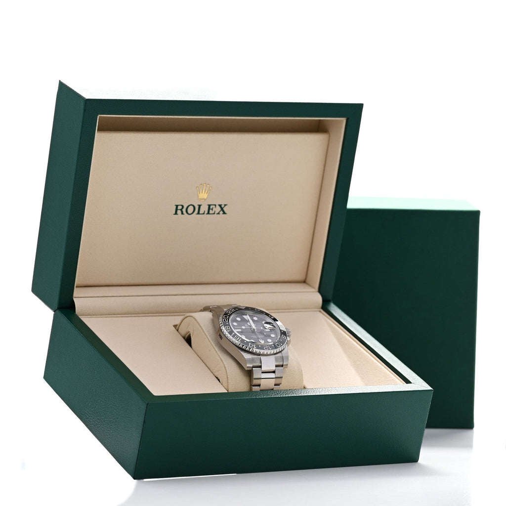 Stainless Steel 40mm Oyster Perpetual Date GMT Master II Bruce Wayne Watch Black 126710GRNR