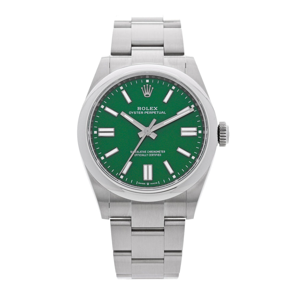 Stainless Steel 41mm Oyster Perpetual Watch Green 134300