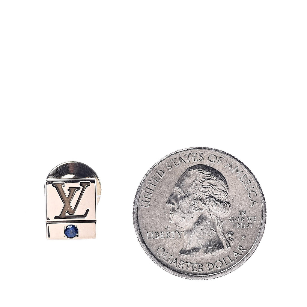 10K Yellow Gold Blue Sapphire Employee Pin