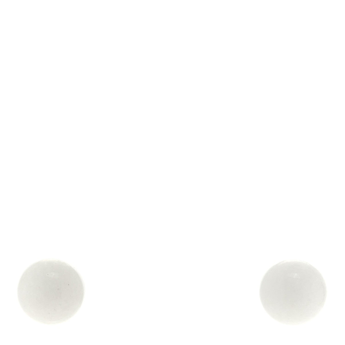 14K White Gold 10mm Dolomite Ball Earrings