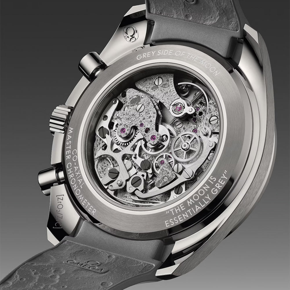 Speedmaster Grey Side of the Moon Grey Ceramic 44.25mm - Grey on Rubber Strap