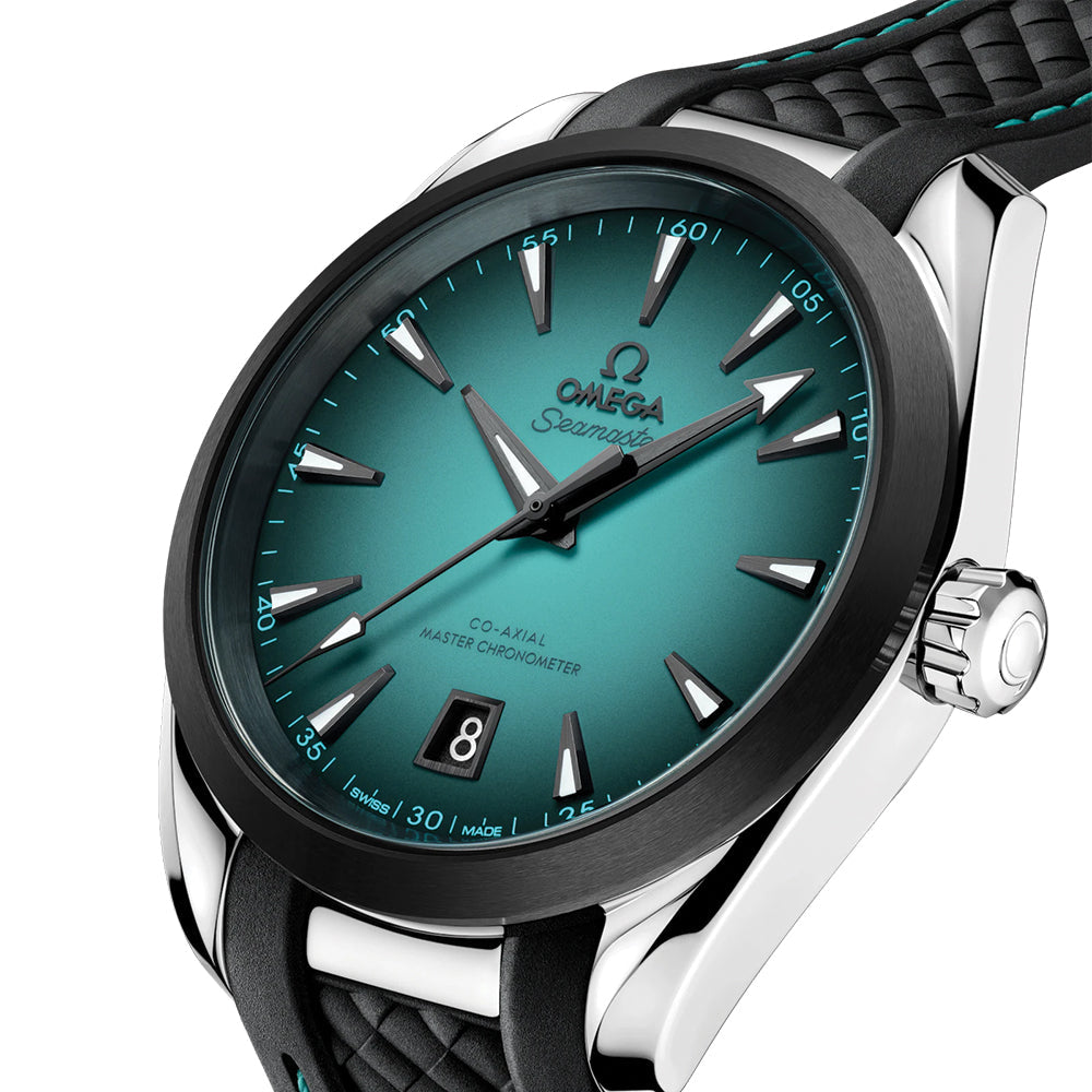 Seamaster Aqua Terra 150M 38mm - Turquoise on Rubber Strap