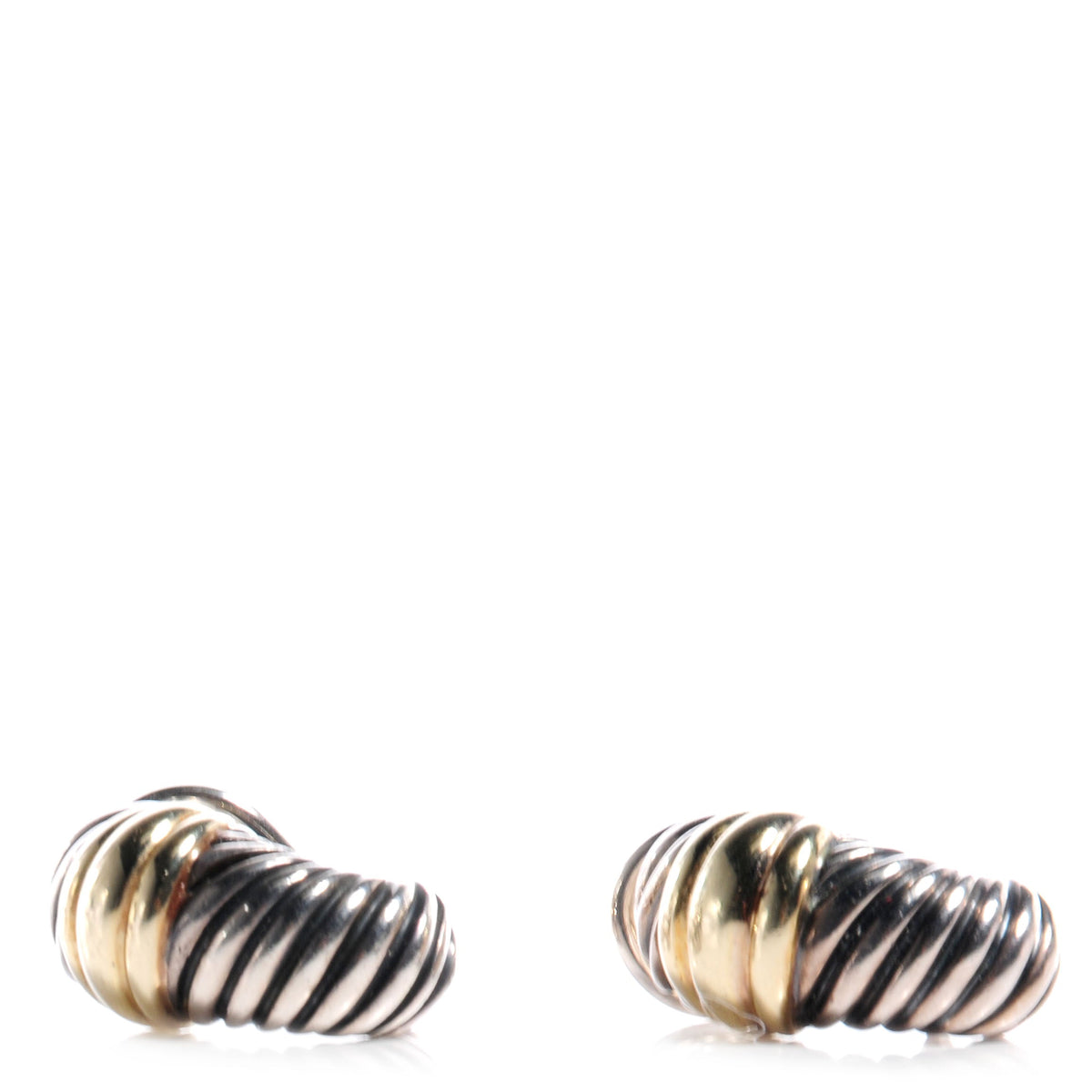 14k Gold and Sterling Silver Small Thoroughbred Shrimp Earrings