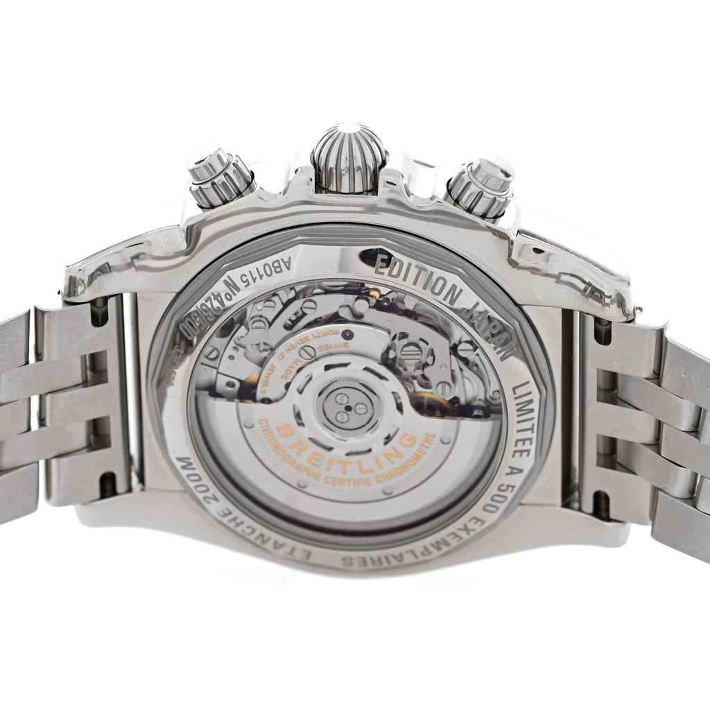 Stainless Steel 44mm Chronomat Airborne Automatic Watch Black AB0115
