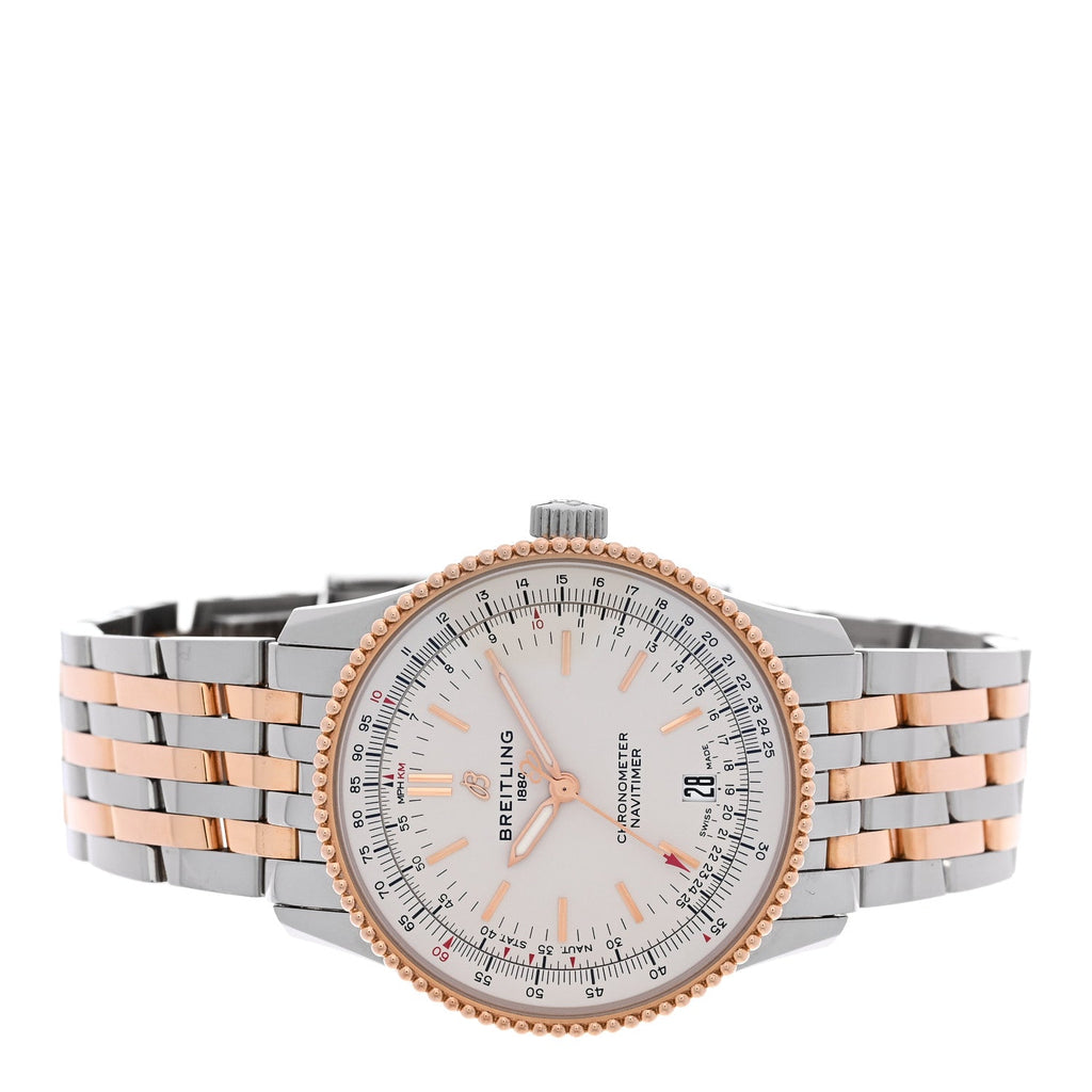 Stainless Steel 18K Rose Gold 38mm Navitimer Automatic Watch U17325