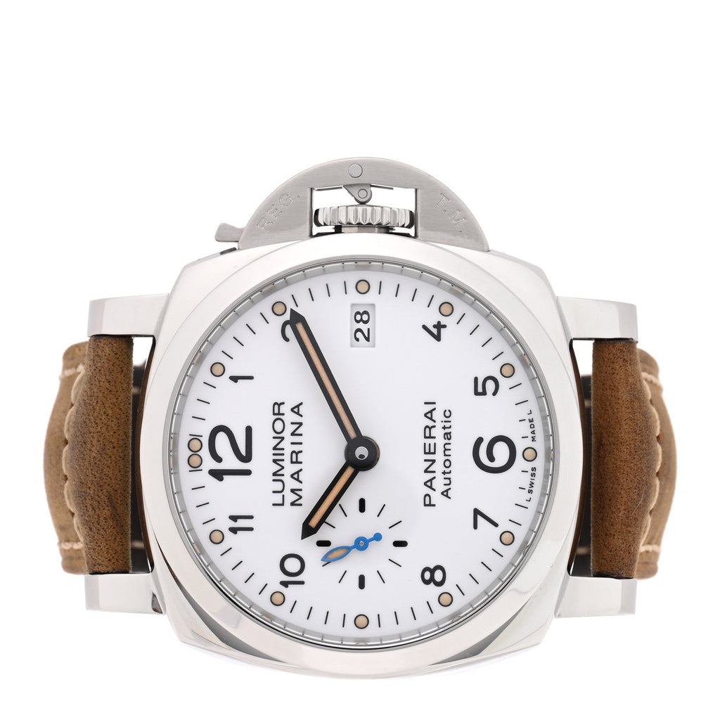 Stainless Steel Calfskin 42mm Luminor Marina 1950 3 Days Automatic Watch White PAM01523