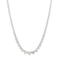 14K White Gold Diamond 13.20ctw Riviera Necklace