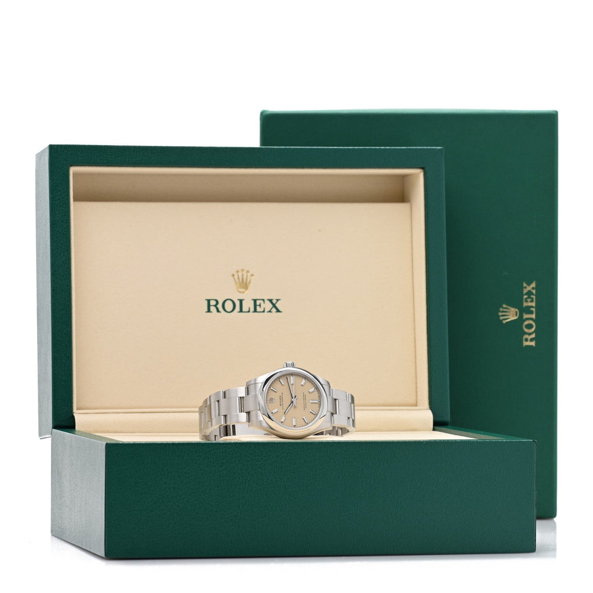 Stainless Steel 31mm Oyster Perpetual Watch Beige 277200