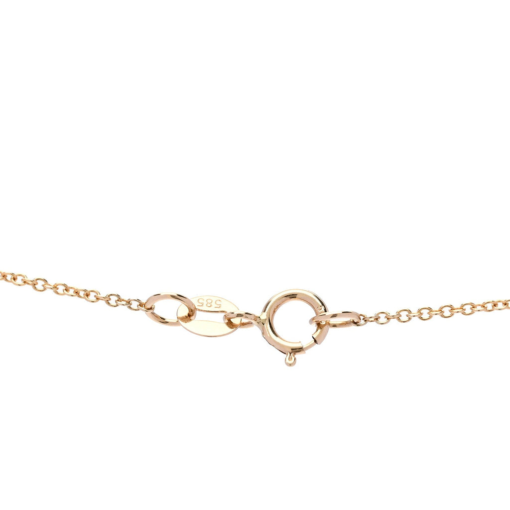 14K Rose Gold Diamond .17ctw Triangle Five Station Necklace