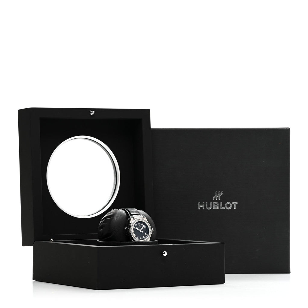 Stainless Steel Rubber Diamond Bezel 33mm Big Bang One Click Automatic Watch Black 485.SX.1270.RX