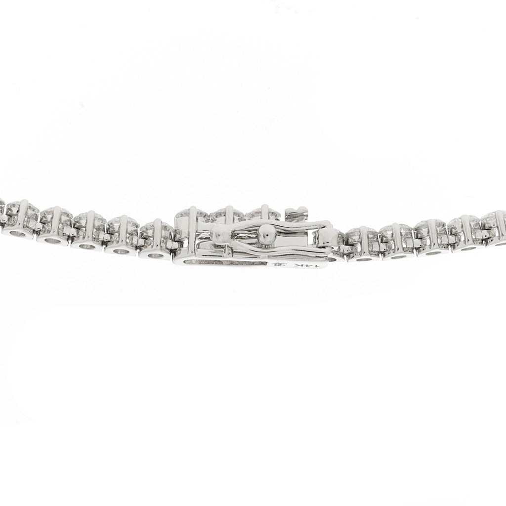 14K White Gold Diamond 13.20ctw Riviera Necklace