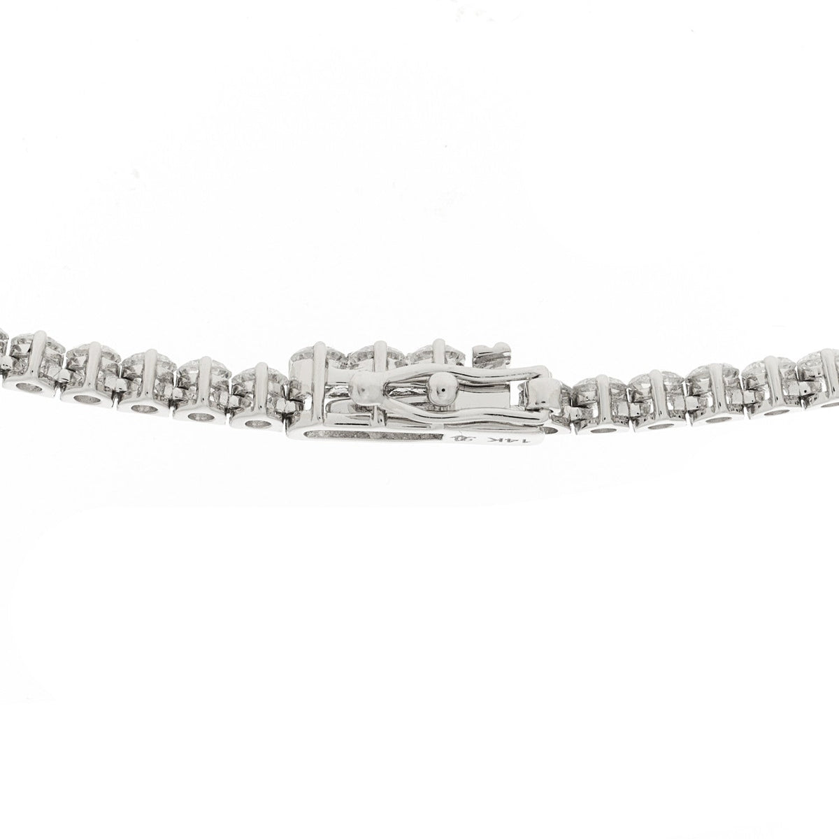 14K White Gold Diamond 13.20ctw Riviera Necklace