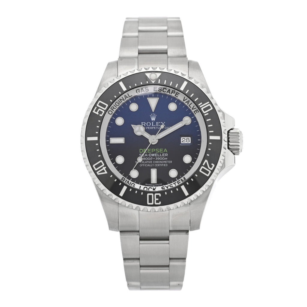 Stainless Steel 44mm Oyster Perpetual Date Sea-Dweller Deepsea James Cameron Watch Blue 116660