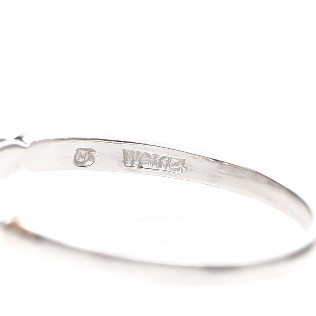 14K White Gold Akoya Pearl 7.5mm Ring 53 6.5