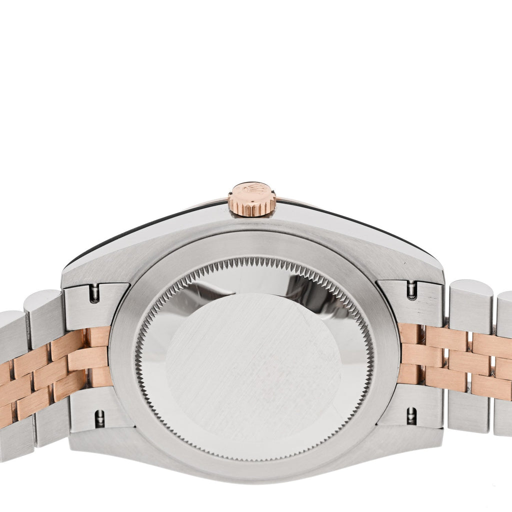 Stainless Steel 18K Everose Gold 41mm Oyster Perpetual Datejust Watch Sundust 126331